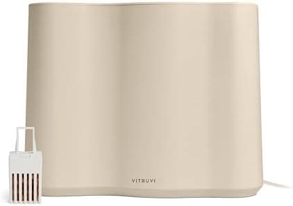 Vitruvi Cloud Humidifier for Bedroom | Large Humidifier Up to 600 sq ft | Cool Mist Humidifiers for Bedroom Quiet | Ultrasonic Humidifiers | 24 Hr Run Time - Oat