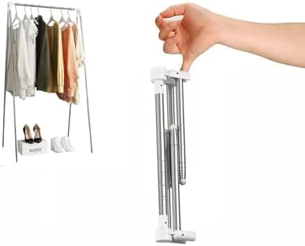 Ligtchser Portable Travel Garment Rack,Folding Clothes Rack for Dance,Travel,Camping, Drying,RV, Indoor,Outdoor. A Collapsible Mini Clothing Rack.