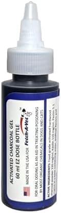 Fetch A Vet Activated Charcoal Gel 60ml EZ Dose Bottle (1-Pack) Pet Emergency First Aid Poison Antidote Treatment