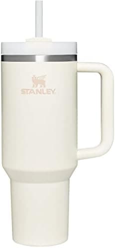 STANLEY Quencher H2.0 Tumbler with Straw 40 oz | Flowstate 3-Position Lid | Cup Holder Compatible for Travel | Insulated Stainless Steel Cup | BPA-Free | Cream