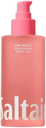 Saltair Body Oil – Silky After Shower and Bath Dry Oil for Women and Men – Non-Greasy, Well-Absorbing Moisturizer for Hydrating Dry Skin – Pink Beach Scent, 4oz