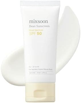mixsoon Bean Sunscreen-Lightweight Airy Texture SPF 50 Korean Sunscreen for Face, No White Cast, Non-Sticky Stocking Stuffers 50ml / 1.69 fl.oz. Korean Glass Skin Care