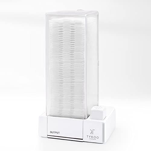 Tykoo Automatic Cotton Pad Dispenser, Press Out Cotton Square Holder Cosmetic Vanity Makeup Organizer for Lint Free Nail Wipes