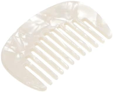 VOCOSTE Wide Tooth Combs for Women, Anti-Static Pocket Size Comb for Thick Curly Hair, Travel Comb, Mini Comb, Wide Tooth Combs for Wet and Dry, Marble White