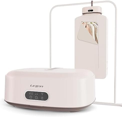 Letton Portable Clothes Dryer,Portable Dryers for Apartments Dorm Travel RV,Compact Foldable Mini Electric Laundry Dryer Machine with Dryer Bag,Two Heating Mode,Time Setting Function&Led Light