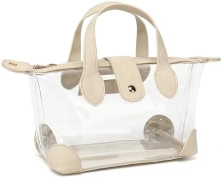 Clear Bag for Stadium Events - Crossbody Clear Purse for Women Stadium Approved, See Through Small Plastic Bag Handbag