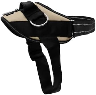 ShawnCo Essential Dog Harness, No-Pull Pet Vest with 3 Leash Clips, No Choke, Reflective, Adjustable and Padded, for Easy Walking and Training for Small, Medium and Large Dogs (Driftwood, L)