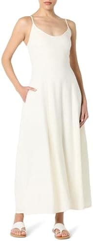 The Drop Womens Luna Scoop Neck Linen Maxi Dress