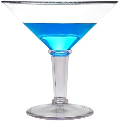 G.E.T. Shatterproof Plastic Jumbo Martini Cocktail Glass, BPA Free, 48 Ounce, Clear