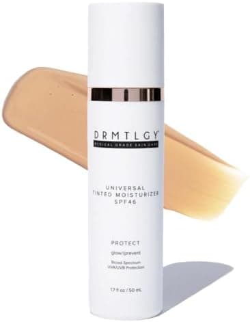 DRMTLGY Universal Tinted Moisturizer SPF 46 – Hydrating Dewy Tinted Sunscreen for Face with Zinc Oxide & Octinoxate – Niacinamide & Hyaluronic Acid – Broad Spectrum Lightweight Daily SPF, 1.7 oz