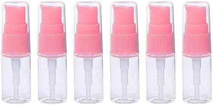 erioctry 10ML Portable Empty Refillable Bottle Cream Shampoo Lotion Treatment Pump Bottle with Cap Travel Bottles Toiletries Liquid Container for Cosmetic Make-up Pack of 6