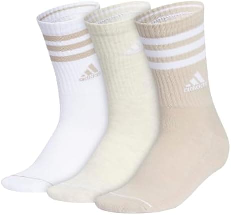 adidas Women's Cushioned Crew Socks (3 Pairs) Durable & Comfortable