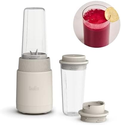 bella 6 Pcs Portable Rocket Blender, Juicer & Smoothie Maker, Press & Twist Design, EverGood™ & BPA Free Dishwasher Safe Parts, 4 Tip Stainless Steel Blade, Cord Wrap, 240 Watt Motor, Oatmilk
