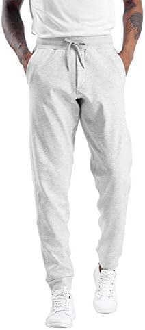 THE GYM PEOPLE Mens' Fleece Joggers Pants with Deep Pockets in Loose-fit Style