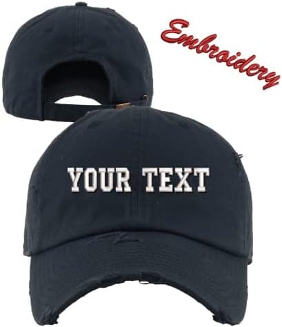Distressed Baseball Cap KB4005 / Custom Hats/Embroidery Hats/Monogram Hats/Custom Caps