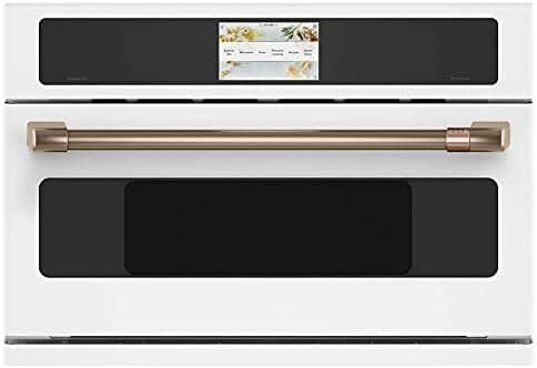 Cafe CSB913P4NW2 30 in. 1.7 cu. ft. Smart Electric Wall Oven and Microwave Combo with 120-Volt Advantium Technology in Matte White