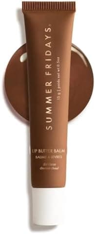 Summer Fridays Tinted Lip Butter Balm - Conditioning Vegan Lip Balm for Instant Moisture, Shine & Hydration - Sheer-Tinted, Soothing Skincare - Hot Cocoa (.5 Oz)