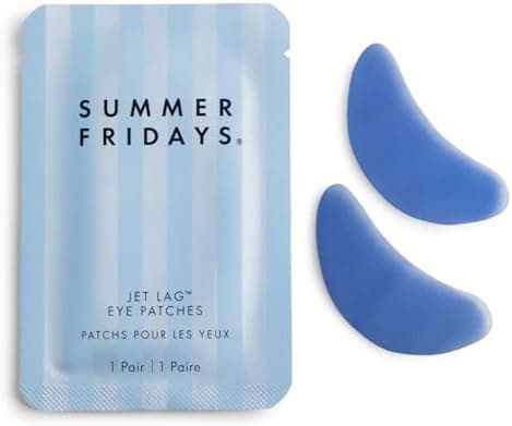 Summer Fridays Jet Lag Under Eye Patches - Hydrating & Depuffing Hydrogel Eye Masks with Caffeine & Peptides to Soothe & Refresh the Undereye Area (6 Pairs)