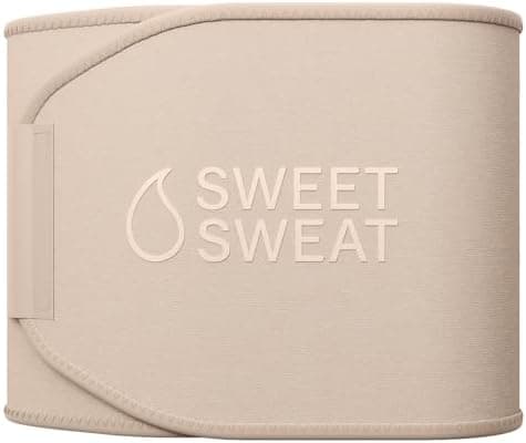 Sweet Sweat Waist Trimmer Toned Series - Premium Sweat Enhancing Fitness Belt for Women & Men - 5 Adjustable Sizes