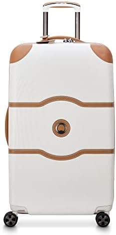 DELSEY PARIS Chatelet Air 2.0 Hardside Luggage Trunk with Spinner Wheels, Angora, Checked-26 Inch Trunk