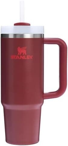 STANLEY Quencher H2.0 Tumbler with Handle and Straw 30 oz | Flowstate 3-Position Lid | Cup Holder Compatible for Travel | Insulated Stainless Steel Cup | BPA-Free | Cranberry