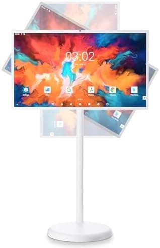 Fiteye 32-Inch Portable TV with Incell Touch Screen | 6G RAM+128G Storage | 1080P TV on Wheels | Bestie Screen Built-in | 8H Video Play Time | Android OS | Full Swivel Rotation | Voice Remote Control