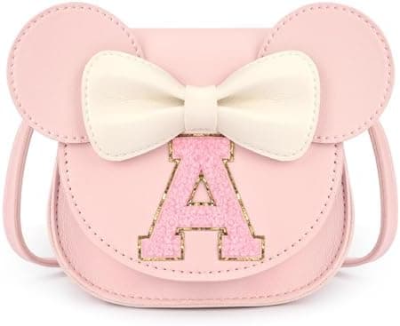 mibasies Toddler Purse Girl Gifts: Girls Birthday Gifts for 3-8 - Toys for Ages 2-4 Purse, Pink, Letter A