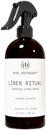 Muse Apothecary Linen Ritual - Aromatic, Soothing, and Relaxing Linen Spray for Bedding, Laundry and Fabric Spray Freshener - Infused with Aromatherapy Essential Oils - Lavender Serenity