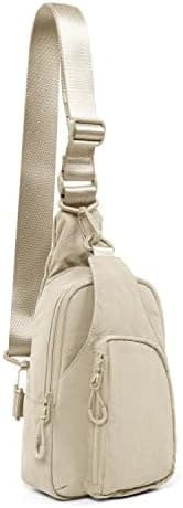 ODODOS Sling Bag with Adjustable Straps Crossbody Chest Bag Lightweight Small Backpack for Casual Traveling Hiking