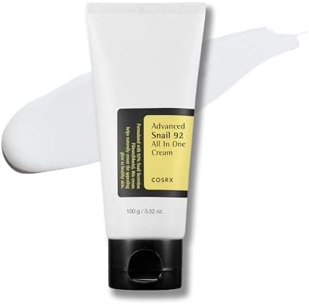 COSRX Snail Mucin 92% Moisturizer, Daily Repair Face Gel Cream Tube Type for Dry, Sensitive Skin, Not Tested on Animals, No Parabens, No Sulfates, No Phthalates, Korean Skincare (3.52Fl Oz / 100g)