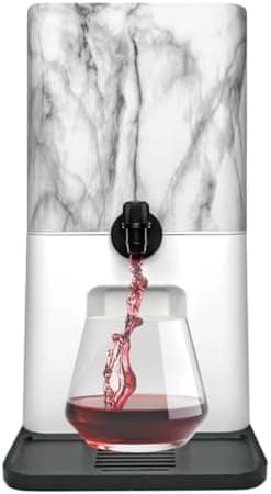 Bebly Box Drink Dispenser and Wine Dispenser | Marble Design | Insulated - No Sweating - No Watered Down Drinks - Simple - Stylish - Mess Free Beverage Dispenser | Includes Freezable, Reusable 3L Bag