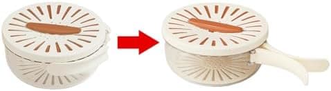 CareYou Foldable Colander with Lockable Lid, Multifunctional Strainer Bowl Food Drainer for Kitchen and Fridge, BPA Free Fruit and Vegetable Washing Bowl with Portable Handle for Easy Storage (Brown)