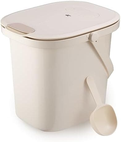 isYoung Pet Food Storage Container with Scoop, 15Lb/13L Airtight Auto Vacuum Food Box for Cats, Dogs and Other Pet