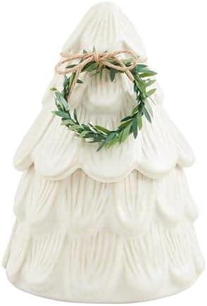 Mud Pie Small Christmas Canister, Tree, 6" x 4" dia
