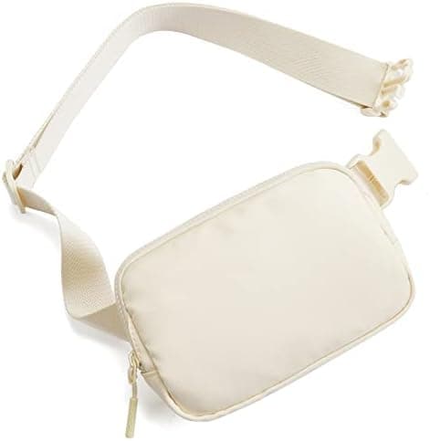 Telena Belt Bag for Women Men Fashionable Crossbody Fanny Pack for Women Waist Bag with Adjustable Strap Beige