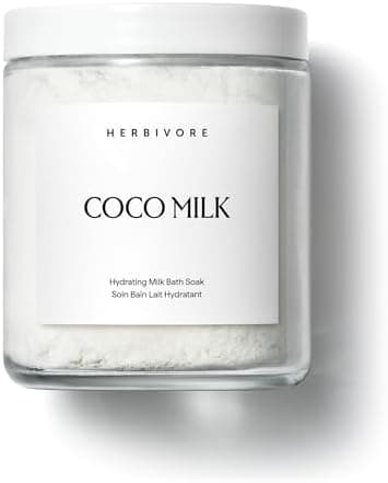 HERBIVORE Coconut Milk Bath Soak | Deeply Hydrating + Skin Softening, Soothing Light Coconut Scent, Vegan, Plant-Based
