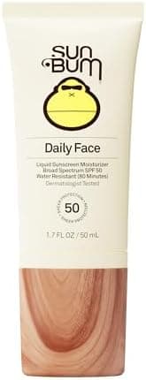 Sun Bum Daily SPF 50 Face Sunscreen Lotion - Broad Spectrum Moisturizing Facial Sunscreen with Vitamin E - Vegan and Hawaii 104 Act Compliant (Without Octinoxate & Oxybenzone) - Travel Size 1.7 oz