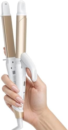 Europe Travel Curling Iron Mini: Dual Voltage Curling Iron for Traveling - Mini Travel Curling Irons 1 Inch with US Plug,Gold 450℉ for Thick/Coarse Short Hair