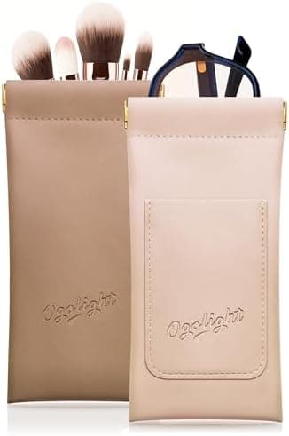 OGOLIGHT Eyeglass Cases Soft 2 Pack - Squeeze Top Anti Scratch Sunglasses Soft Case for Reading Glasses/Sunglasses Storage.