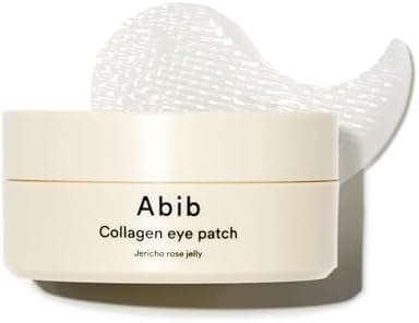 Abib Collagen Peptide Eye Patches for Wrinkles & Fine Line with Jericho Rose Jelly, 60 Count, Korean Skin Care