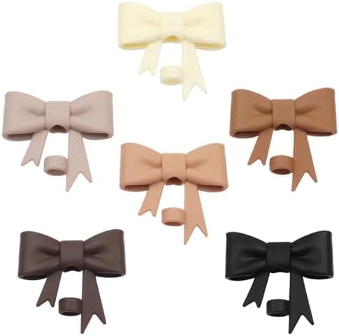 Hpebl 6Pcs Silicone Straw Toppers Covers for Stanley Cups 40/30oz 10mm(0.4in) Dust-Proof Bow Straw Covers Toppers Suitbale for Stanley Cup Accessories Reusable Straws Caps (Colorful A)