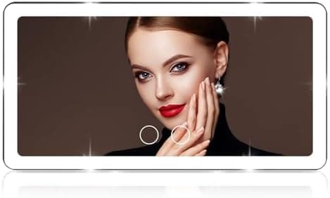Car Sun Visor Vanity Mirror with 3 Light Modes & 80 LEDs, Rechargeable LED Makeup Mirror- Dimmable Touch Control, Universal for Truck SUV-Car Accessories Essentials for Women