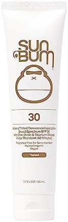 Sun Bum Mineral SPF 30 Tinted Face Sunscreen - Matte Primer - Broad Spectrum Moisturizing Sunscreen with Vitamin E - Hawaii 104 Act Compliant (Without Octinoxate & Oxybenzone) - Travel Size 1.7 oz