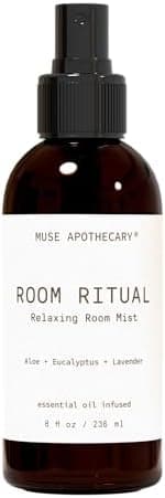 Muse Apothecary Room Ritual - Aromatic and Relaxing Room Mist, 8 oz, Infused with Natural Essential Oils - Aloe + Eucalyptus + Lavender