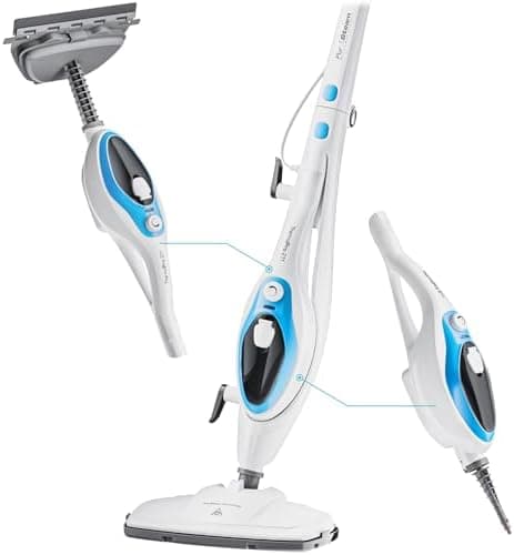 PurSteam 10-in-1 Steam Mop, Floor Steamer with Detachable Handheld Steam Cleaner for Tile, Hardwood Floors