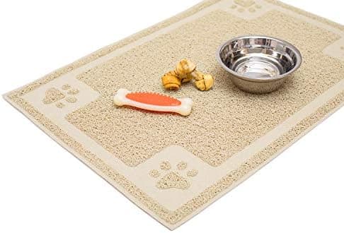 Cavalier Pets, Bowl Mat for Cat and Dog, Silicone Non-Slip Absorbent Waterproof Dog Food Mat, Easy to Clean, Unique Paw Design