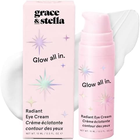 grace & stella Retinol & Caffeine Under Eye Serum Anti Aging - Travel Essentials - Hydrating Cream with Niacinamide, Peptides - Reduce Wrinkles, Crow's Feet, Puffiness - Vegan Skincare (0.5 floz/15ml)