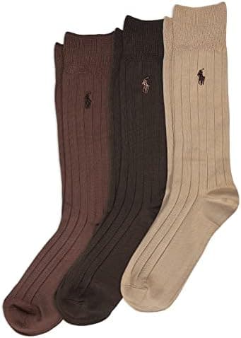 Polo Ralph Lauren Men's Super Soft Ribbed Dress Crew Socks (3-Pack)