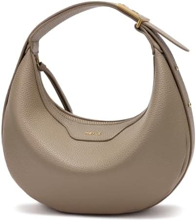 Keyli Crescent Shoulder Bag for Women Trendy Leather Crossbody Hobo Purse Vegan Clutch Handbag Adjustable Strap