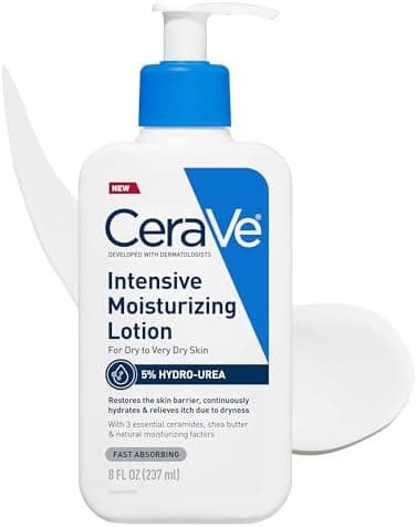 CeraVe Intensive Moisturizing Lotion, Hydro-Urea + Shea Butter, Body Lotion For Dry Skin, Relieves Signs Of Extra Dry Skin, Non Greasy Hydrating Cream For Rough, Tight, Red & Itchy Skin, 8oz
